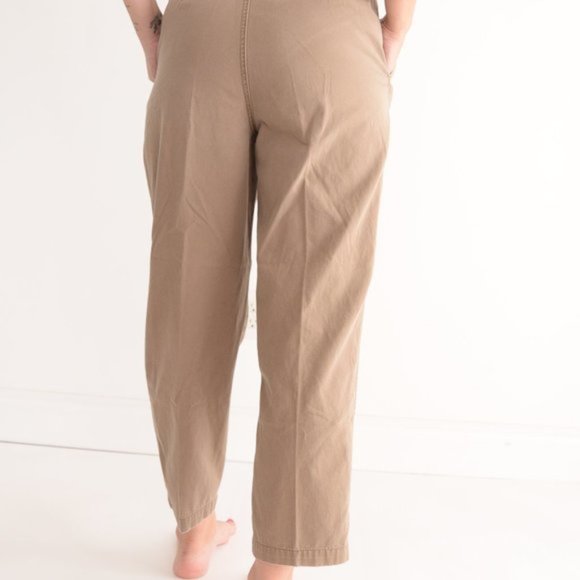 Vintage Northern Reflections Brown Paper Bag Waist Pants Size 7/8 - Picture 4 of 10